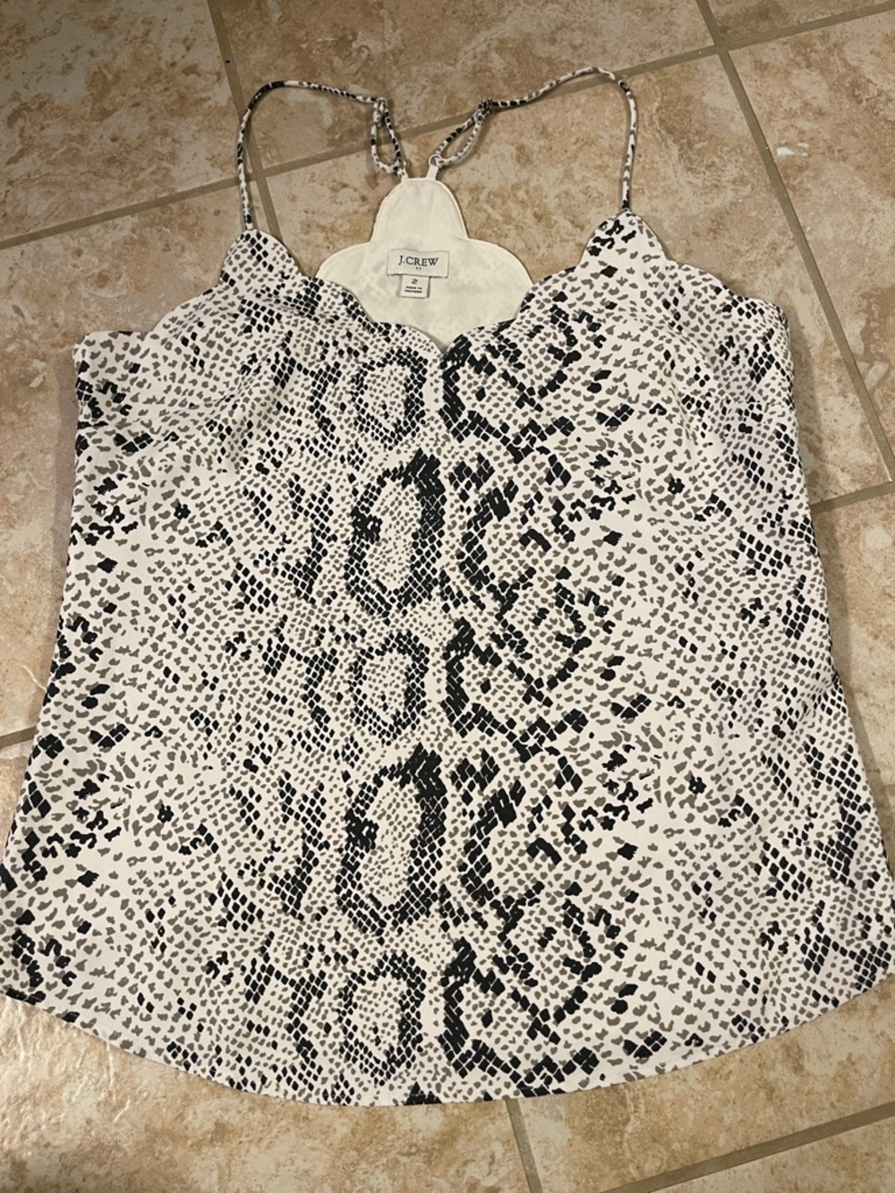 J.Crew Factory Snake Print Tank Top Size 2